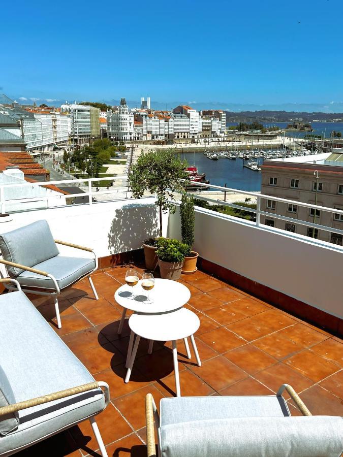 Atico Con Dos Terrazas E Increibles Vistas En Pleno Centro De La Coruña Eksteriør bilde