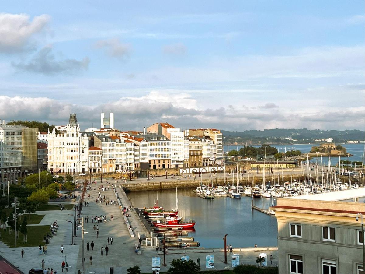 Atico Con Dos Terrazas E Increibles Vistas En Pleno Centro De La Coruña Eksteriør bilde